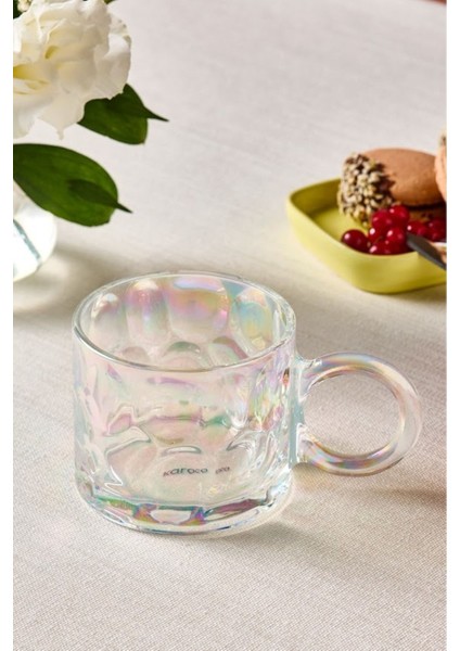 Gri Lüsterli Cam Kupa 300 Ml, Şık ve Kullanışlı Içecek Kabı