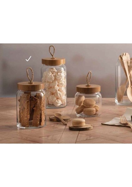 Bambu Kapaklı Saklama Kabı 860 Cc, Beyaz, Sağlıklı ve Şık Tasarım