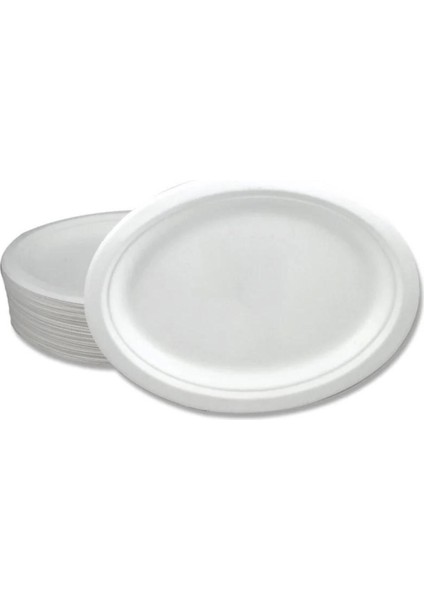 Ekolojik Karton Oval Tabak 20X26 Cm, 50 Adet, Doğa Dostu ve Kullanışlı Paket. fiyatları