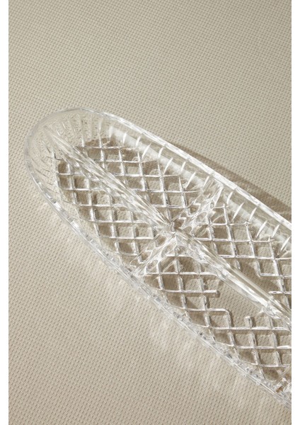 El Yapımı Cam Kayık Tabak, 6 Bölmeli, Şık ve Kullanışlı Tasarım, Beyaz Renk fiyatları