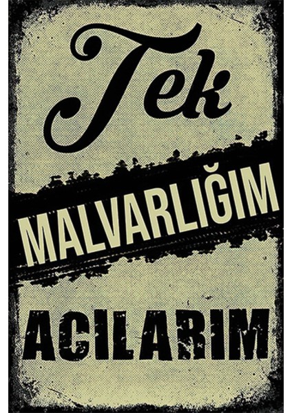 Retro Ahşap Duvar Yazıları Güzel Dekoratif Poster Seti
