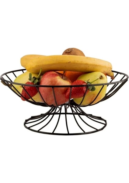 Şık Siyah Ferforje Meyvelik, Ayaklı ve Zarif Tasarım fırsatları