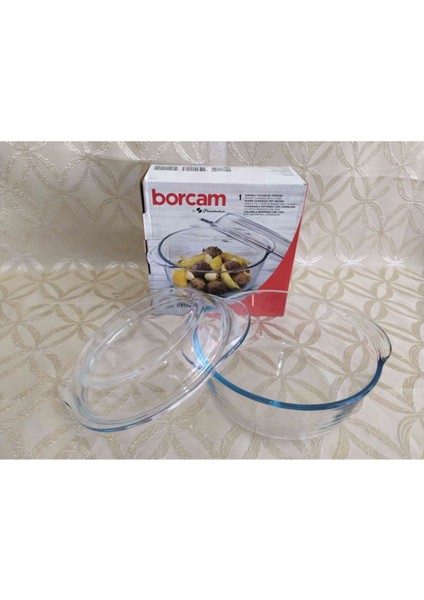 59023 Beyaz Küçük Kapaklı Borcam Tencere 1450 cc