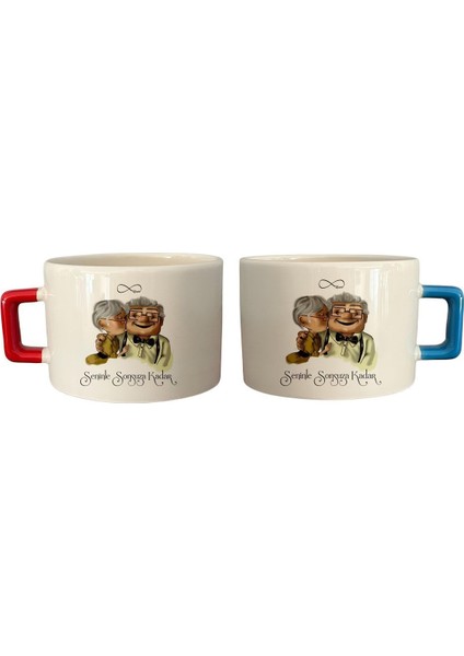 Sevgiyle Yazılı Çift Baskılı Kupa, Sıcak ve Şirin Tasarım