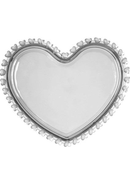 Antrasit Kalp Servis Tabağı 18 Cm, Şık ve Modern Ev Dekoru Için Ideal Seçim