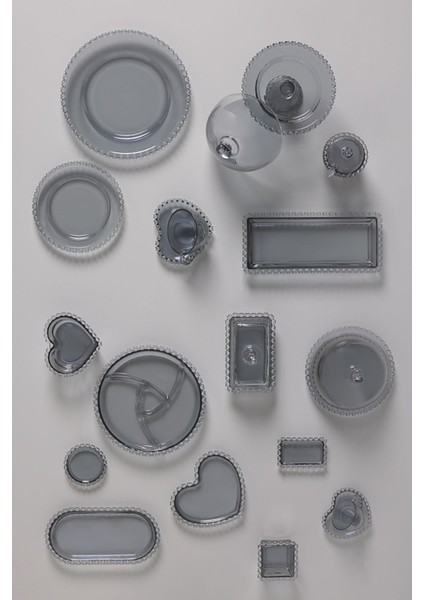 Antrasit Kalp Servis Tabağı 18 Cm, Şık ve Modern Ev Dekoru Için Ideal Seçim fiyatları