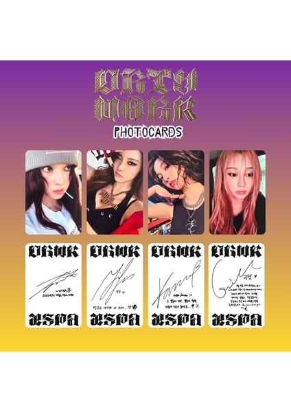 Aespa '' Dirty Work '' Dirty Code Ver. Photocards Set