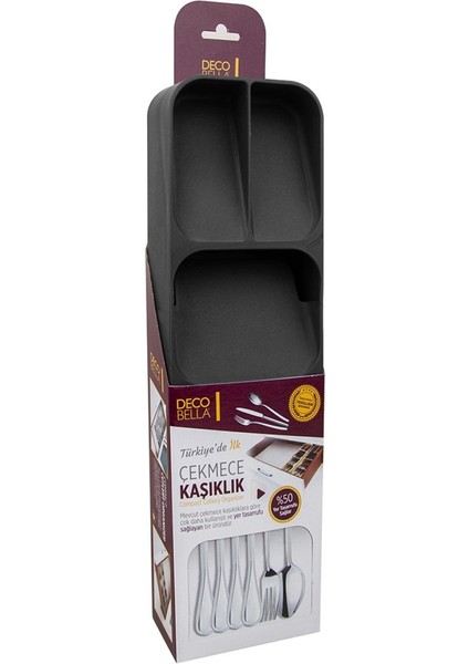 Beyaz 5 Bölmeli Çekmece Kaşıklık, 2 Adet, Pratik ve Şık Saklama Çözümü