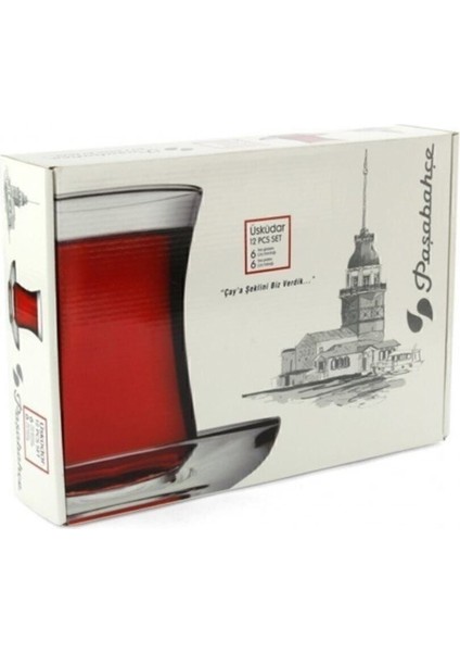 6'lı Beyaz Çay Bardağı Seti, 12 Parça, Şık ve Dayanıklı Tasarım