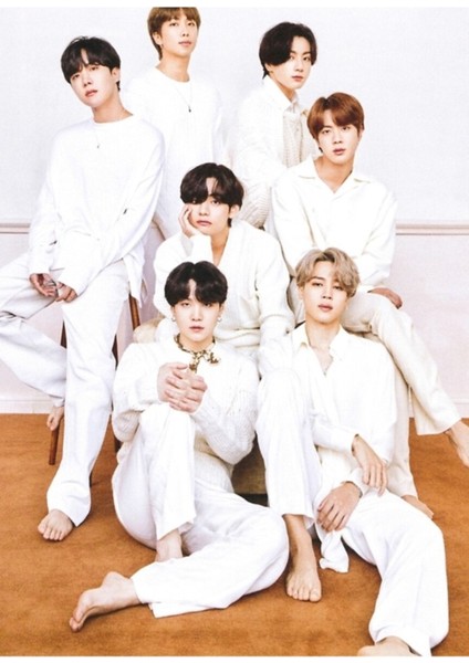 Ahşap Bts Tablo Poster Dekoratif, Dergi Için Şık Duvar Süsü KOD2176