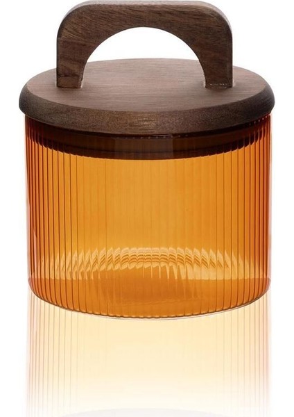 Şeffaf Cam Kavanoz, Kulplu, 350 Ml, Şık ve Kullanışlı Saklama Ürünü
