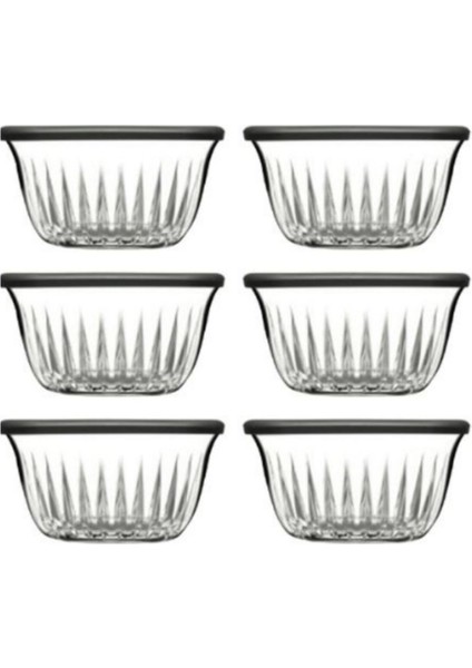 6'lı Gri Kapaklı Saklama Kabı, Pratik ve Şık Mutfak Düzenleyici Set