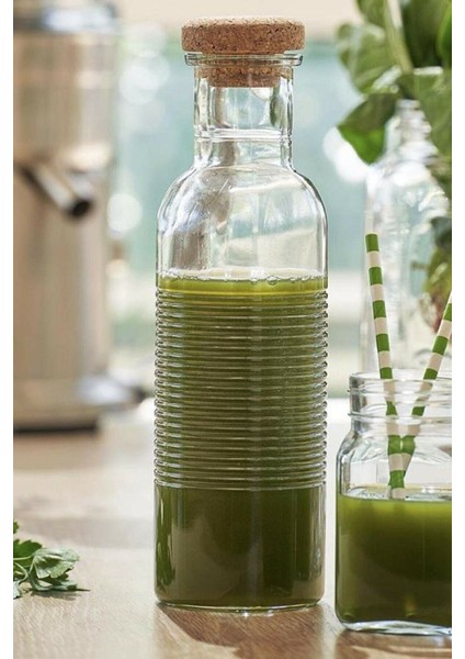 1070CC Mantar Kapaklı Beyaz Şişe, Şık ve Kullanışlı Tasarım