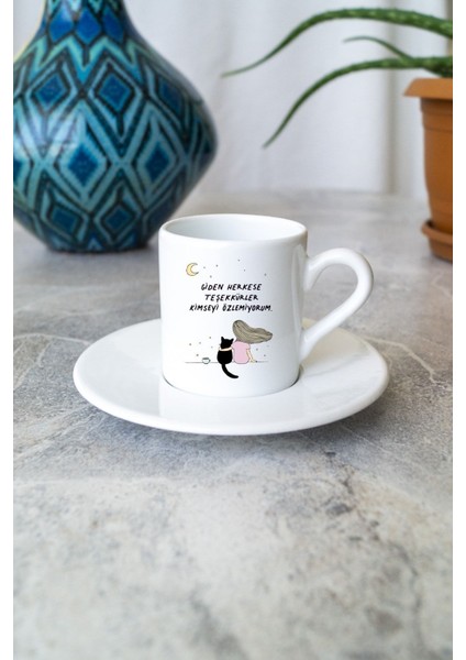 Teşekkürler Yazılı Kahve Fincanı - Metalik Tasarım, Şık ve Kaliteli Içim Keyfi