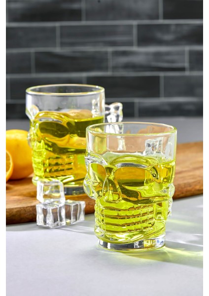 Kuru Kafa Şekilli Kulplu Bira Bardağı, 2X350 Ml, Şık ve Kullanışlı Set