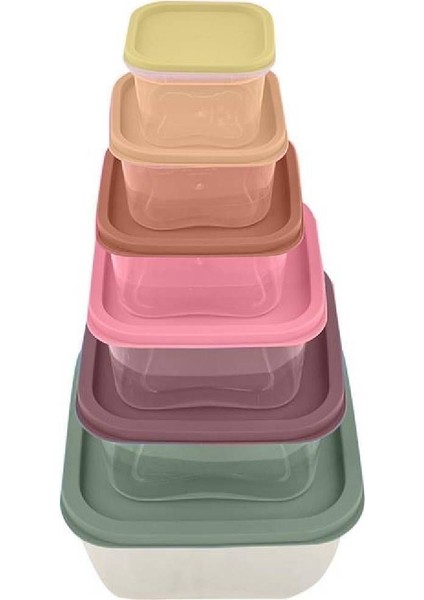 Gri 6'lı Saklama Kabı, Pratik ve Şık Mutfak Gereçleri fiyatları