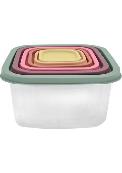 Gri 6'lı Saklama Kabı, Pratik ve Şık Mutfak Gereçleri