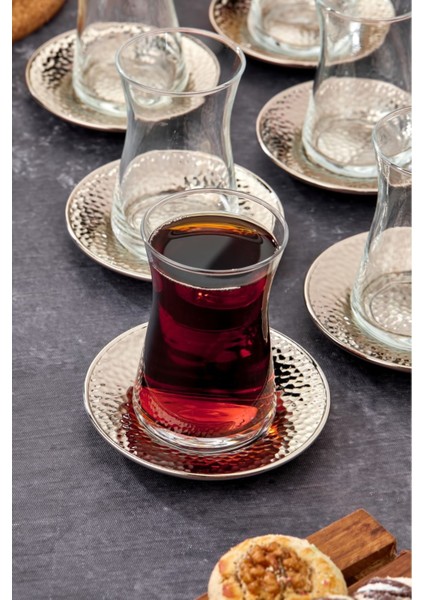 6'lı Metal Çay Tabağı Seti, Şık ve Kullanışlı Ev Dekoru Ürünleri fırsatları
