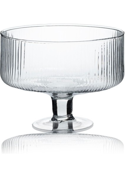 Şeffaf Ayaklı Cam Kase, Modern Tasarım, Tatlı, Salata ve Meyve Sunumu Için Ideal fiyatları