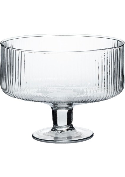 Şeffaf Ayaklı Cam Kase, Modern Tasarım, Tatlı, Salata ve Meyve Sunumu Için Ideal indirimleri