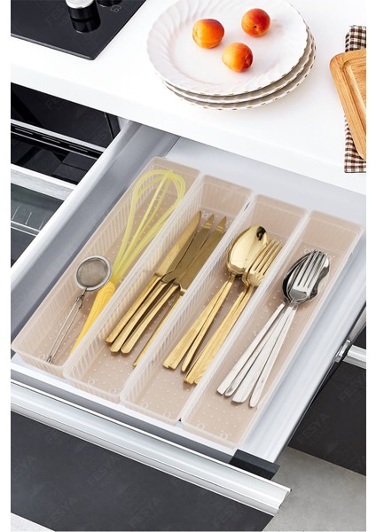 8'li Modüler Çok Renkli Kaşıklık Çatal Bıçak Çekmece Organizeri fiyatları