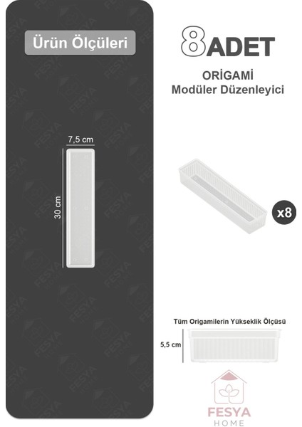 8'li Modüler Çok Renkli Kaşıklık Çatal Bıçak Çekmece Organizeri fırsatları