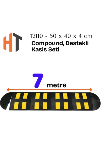 Kauçuk Yol Kasisi, Destekli Kasis Seti 7 Metre