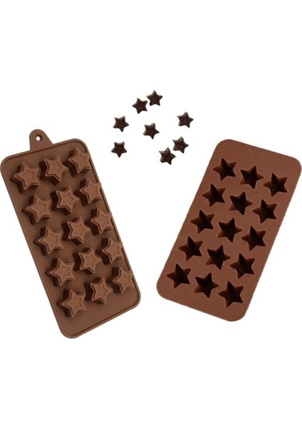 Yıldız Şekilli Silikon Kalıp, Kurabiye, Jöle, Buz, Çikolata, Şeker, 20,1X10,7 cm fiyatları