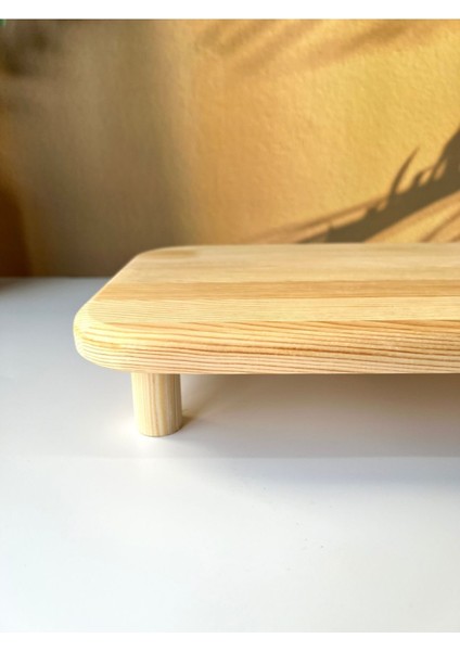 Açık Renk Ahşap Sunum Standı ve Ayaklı Yükseltici Desteği fiyatları