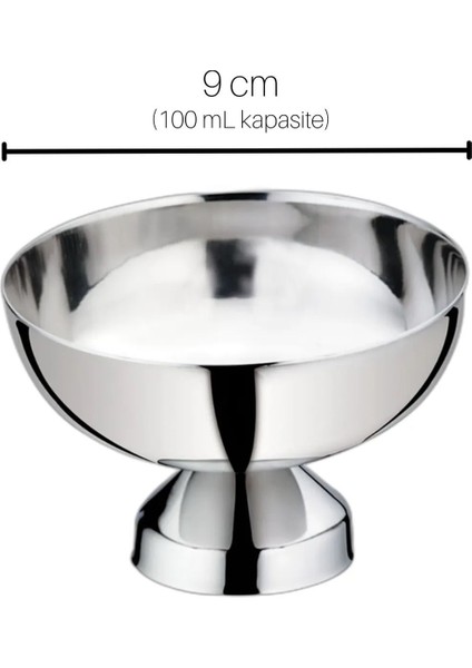 9 cm Paslanmaz Çelik Dondurma ve Tatlı Kasesi, Çerezlik, Pilav Ölçeği