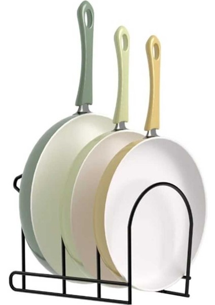 Siyah 4 Katlı Tava Rafı, Dolap ve Tezgah Üstü Düzenleyici fırsatları