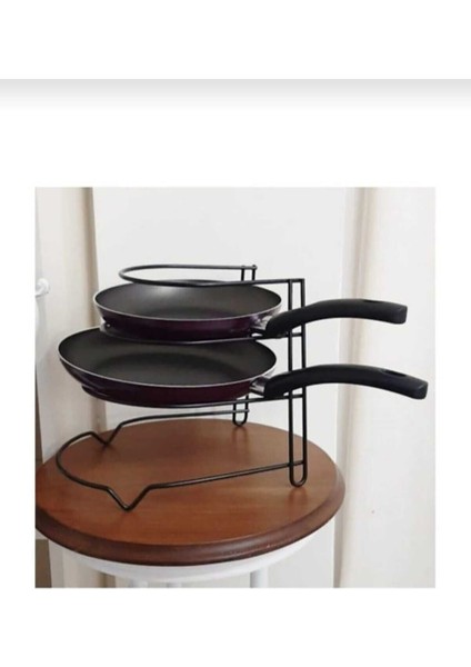 Siyah 4 Katlı Tava Rafı, Dolap ve Tezgah Üstü Düzenleyici indirimleri