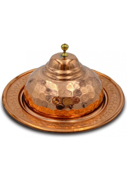 Bakır Lokumluk Büyük Boy Kırmızı Şık ve Zarif Tasarım