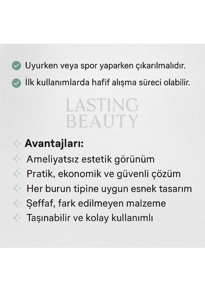 Lastingbeauty 6 Adet Şeffaf Burun Kaldırma Aparatı Burun Düzeltici Burun Şekillendirici Burun Tıkacı modelleri