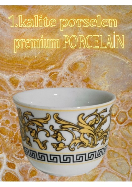 Yaldız Zincir Desenli 6'lı Porselen Mırra Fincan Takımı fırsatları