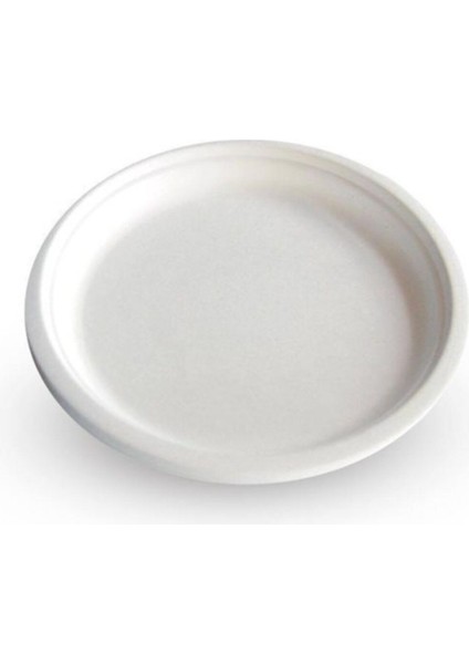 Doğal Kağıt Tabak 22 cm 50 Adet Paket Beyaz fiyatları