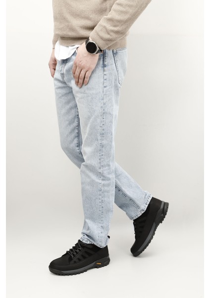 Erkek Siyah Nubuk Bağcıklı Kauçuk Taban Hakiki Deri Sneaker fiyatları