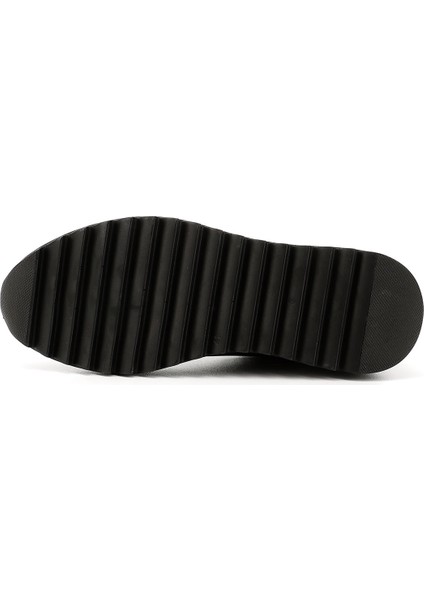 Erkek Siyah Hakiki Deri Bağcıklı Sneaker indirimleri