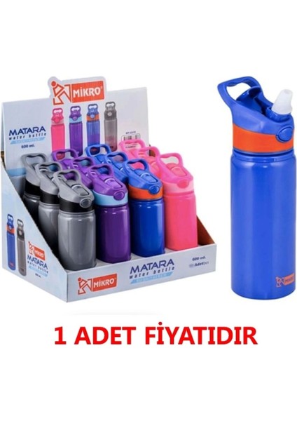Çok Renkli Alüminyum Matara 600ML, Şık ve Hafif Seyahat Için Ideal
