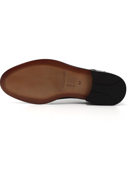 Erkek Siyah Bağcıklı Kösele Taban Hakiki Deri Klasik Ayakkabı fırsatları