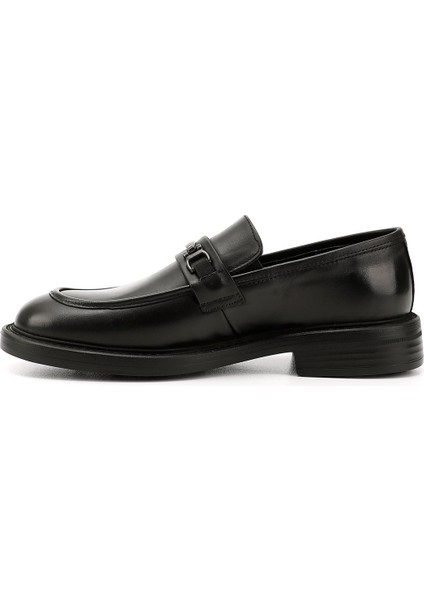 Erkek Siyah Tokalı Hakiki Deri Loafer Ayakkabı modelleri