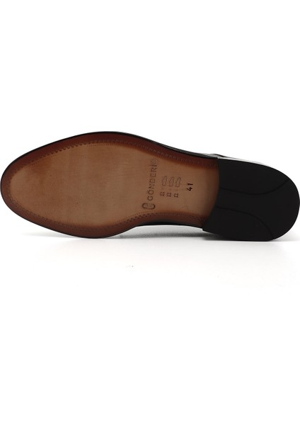 Erkek Siyah Bağcıklı Kösele Taban Hakiki Deri Klasik Ayakkabı fırsatları