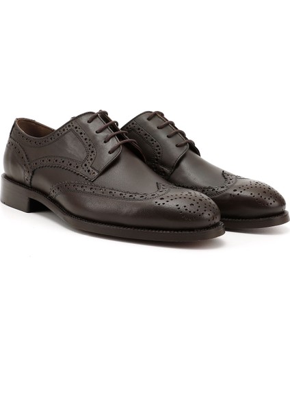 Erkek Kahve Bağcıklı Hakiki Deri Klasik Ayakkabı fiyatları