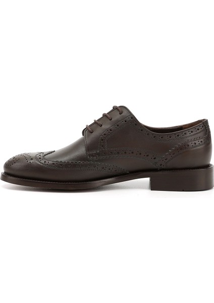 Erkek Kahve Bağcıklı Hakiki Deri Klasik Ayakkabı modelleri