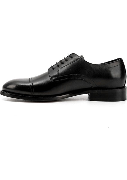 Erkek Siyah Bağcıklı Hakiki Deri Klasik Ayakkabı fırsatları