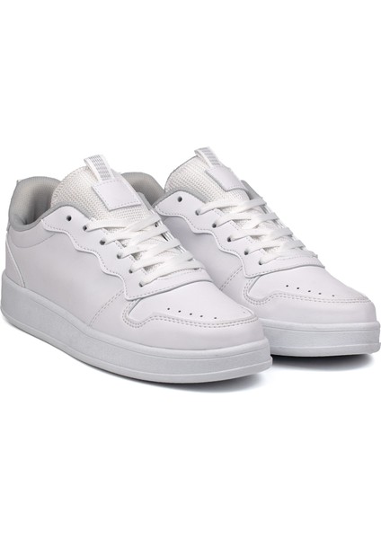 Unisex Beyaz Bağcıklı Rahat Günlük Sneaker Spor Ayakkabı