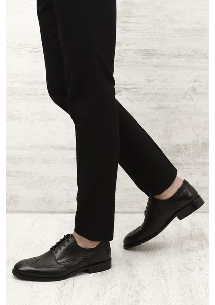 Erkek Siyah Bağcıklı Hakiki Deri Klasik Ayakkabı fiyatları