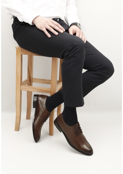 Erkek Kahve Antik Baskılı Kösele Taban Hakiki Deri Klasik Ayakkabı fiyatları