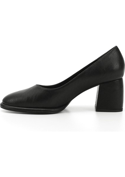 Kadın Siyah Orta Kalın Platform Topuklu Ayakkabı fırsatları