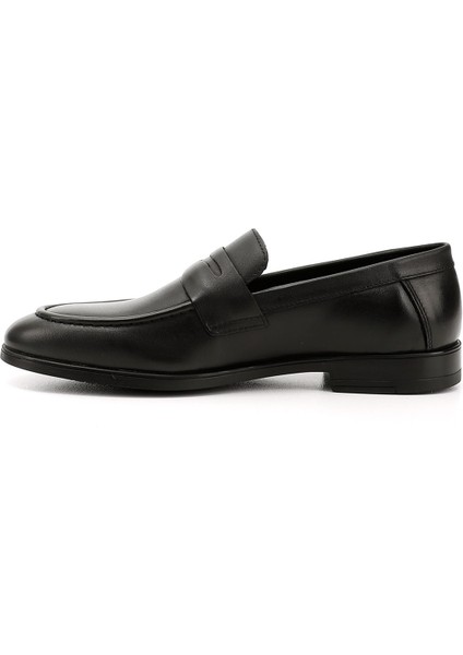 Erkek Siyah Hakiki Deri Loafer Ayakkabı modelleri